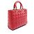 Borsa Christian Dior Dior Lady Large in pelle rossa Rosso - vista 2