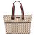 Gucci Webbing Line Tote Bag Brown Multiple colors Beige