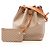 Céline Celine Macadam Schultertasche mit Kordelzug Braun Beige