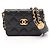Portacarte Chanel in vitello granulato nero