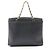Borsa a mano Chanel in tela blu navy