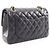 Borsa a tracolla Chanel Matelassé Double Flap Nero - vista 2