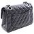 Borsa a tracolla Chanel Matelassé Double Flap Nero - vista 2