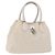Borsa a mano Christian Dior Trotter Canvas Ivory Silver Auth 195788V Argento Crudo