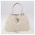 Borsa a mano Christian Dior Trotter Canvas Ivory Silver Auth 195788V Argento Crudo - vista 12
