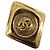 Spilla CHANEL Metallo Tono Oro CC Auth bs36545