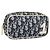 Pouch Christian Dior Trotter PVC Blu Argento Auth 194482