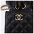 CHANEL Matelasse Chain Shoulder Pouch Lamb Skin Black Gold Tone CC Auth 196469M Nero - vista 17