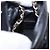 CHANEL Matelasse Chain Shoulder Pouch Lamb Skin Black Gold Tone CC Auth 196469M Nero - vista 18
