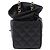 CHANEL Matelasse Chain Shoulder Pouch Lamb Skin Black Gold Tone CC Auth 196469M Nero - vista 2