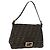 FENDI Zucca Canvas Mamma Baguette Shoulder Bag Brown Black Auth 196441V