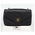Borsa a tracolla con catena CHANEL V stitch in pelle d'agnello nera e oro CC Auth 195911V Nero D'oro - vista 12