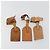 LOUIS VUITTON Etichetta per nome Powanie Set di 10 Pelle Powanie Beige LV Auth 191945 - vista 6