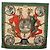 Hermès Foulard HERMES Carre 90 in Seta "NAPOLEON" Green Beige Auth bs36385 Verde