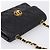 Borsa CHANEL Mini Matelasse 17 con catena in pelle d'agnello nera e oro CC Auth 196466SAV Nero D'oro - vista 6