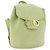 Zaino Salvatore Ferragamo Gancini in camoscio verde e oro Auth 193783A D'oro