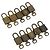 LOUIS VUITTON Set di 10 Lucchetti Lucchetto metallo Gold LV Auth 192565 D'oro
