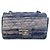 Bolso de hombro CHANEL Matelasse 20 Chain en denim azul marino con CC dorado Auth 197103SM - vista 13