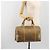 Céline Borsa Boston CELINE Macadam Canvas PVC Beige Gold Auth 194366 D'oro - vista 25