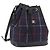 Borsa a Tracolla Burberrys Nova Check Canvas Navy Tono Oro Auth 195352 Blu navy