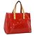 Borsa a mano LOUIS VUITTON Monogram Vernis Reade PM Rouge M91088 LV Auth BA14977 Rosso
