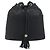 Borsa a tracolla con catena BALLY in pelle nera e oro Auth 194985A Nero D'oro - vista 13