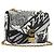 Céline Borsa a tracolla CELINE Christian Marclay con catena in pelle bianca e tono oro Auth 195249M Bianco