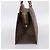 Céline Borsa a mano CELINE Macadam Canvas PVC Pelle Marrone Oro Auth 196285 D'oro - vista 4