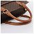 Céline Borsa a mano CELINE Macadam Canvas PVC Pelle Marrone Oro Auth 196285 D'oro - vista 7
