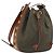 Borsa a tracolla SAINT LAURENT PVC Canvas Brown Gold Auth 194356 Marrone D'oro