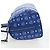 Borsa MCM Logogram Vicetos Mini Boston Bag Leather 2way Blue Silver Auth 193751V Argento - vista 3