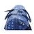 Borsa MCM Logogram Vicetos Mini Boston Bag Leather 2way Blue Silver Auth 193751V Argento - vista 7