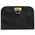 Borsa a tracolla Salvatore Ferragamo Gancini Chain in pelle nera e oro Auth 195422 Nero - vista 13