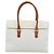 Céline Borsa a mano CELINE Macadam Canvas PVC Leather White Gold Auth 195994 Bianco D'oro - vista 2