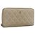 Cartera larga CHANEL Matelasse de piel de cordero Gold CC Auth 194478 Dorado