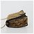 Borsa a tracolla con catena Christian Dior Trotter Canvas Beige Gold Auth 195716 D'oro - vista 4