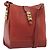 Bolsa de Ombro LOEWE Velazquez em Couro Vermelho com Detalhes Dourados Auth 196086