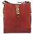 Bolsa de Ombro LOEWE Velazquez em Couro Vermelho com Detalhes Dourados Auth 196086 - vista 13