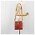 Bolsa de Ombro LOEWE Velazquez em Couro Vermelho com Detalhes Dourados Auth 196086 - vista 23