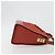 Bolsa de Ombro LOEWE Velazquez em Couro Vermelho com Detalhes Dourados Auth 196086 - vista 3
