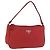 PRADA Accessory Pouch Nylon Red Silver Auth 195521A Silvery