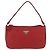 PRADA Accessory Pouch Nylon Red Silver Auth 195521A Silvery - view 13