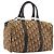 Borsa Boston Christian Dior Trotter Canvas Beige Oro Auth 186961 D'oro