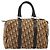 Borsa Boston Christian Dior Trotter Canvas Beige Oro Auth 186961 D'oro - vista 2