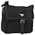 Borsa a Tracolla PRADA Nylon Nero Argento Auth 194350A