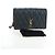 SAINT LAURENT Borsa a tracolla con catena Cassandra Angie in pelle Navy Gold Auth 193424M D'oro Blu navy - vista 12