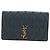 SAINT LAURENT Borsa a tracolla con catena Cassandra Angie in pelle Navy Gold Auth 193424M D'oro Blu navy - vista 13