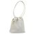 Borsa a tracolla GUCCI in tela Micro GG e pelle Bianca 90644 Auth 195055 Bianco