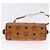 Borsa MCM Logogram Vicetos Mini Boston Bag PVC Leather 2way Brown Gold Auth 193348 Marrone D'oro - vista 5