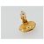 Orecchini rotondi CHANEL Coco in metallo dorato CC Auth 195953V - vista 4